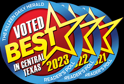 Voted Best in Central Texas three years in a row