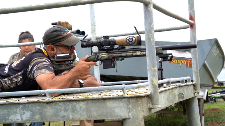 Sniping at a shooting competition.