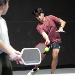 Playing pickleball